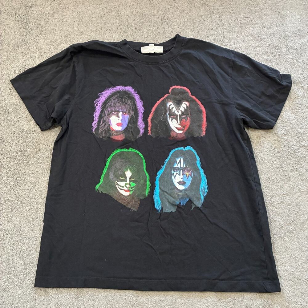 Headgear Classics Black KISS Graphic Short Sleeve Rock Band T-Shirt Men's Size L